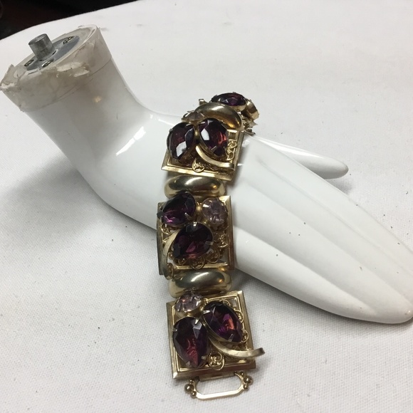 Vintage bracelet Jewelry - Huge fancy VINTAGE UNIQUE BRACELET. LOADED WITH STYLE & CHARM. PURPLES